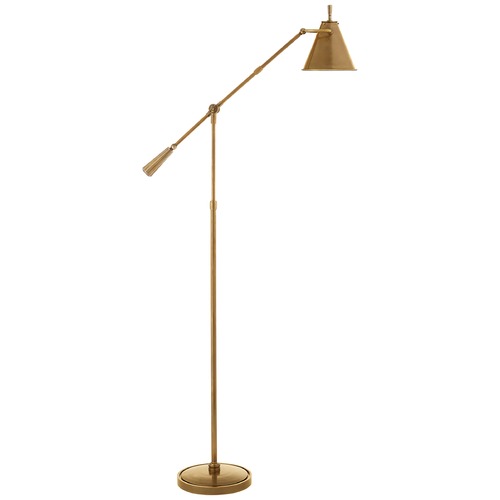 Visual Comfort Signature Collection Thomas OBrien Goodman Floor Lamp in Antique Brass by Visual Comfort Signature TOB1536HAB