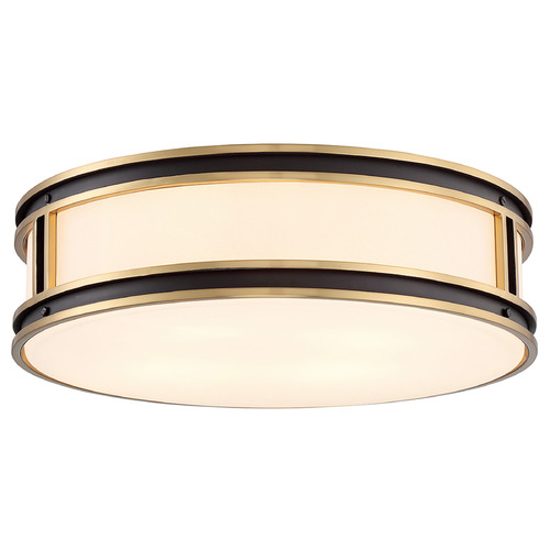 Savoy House Alberti 18.50-Inch Flush Mount in Black & Warm Brass by Savoy House 6-1822-4-143