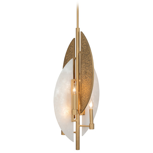 Saint Martin 31-Inch High Pendant in Ashen Gold by Minka Lavery