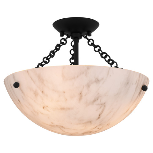 Quoizel Lighting Baylor Matte Black Semi-Flushmount Light