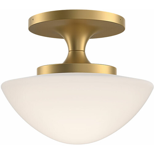 Knox 12-Inch Semi-Flush Mount in Lacquered Brass by Hinkley Lighting