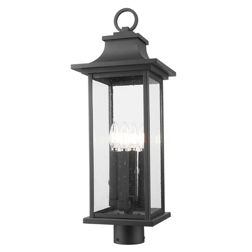 Z-Lite Tiberius Black Post Light