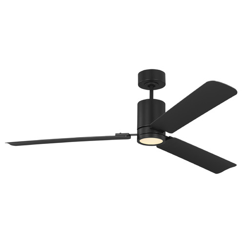 Cleancut 62-Inch LED Smart Fan in Midnight Black by VC Fan Collection