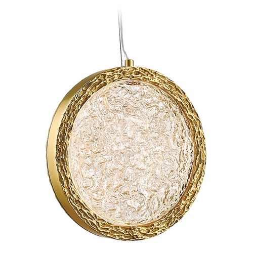 Bottega 13-Inch Polished Brass LED Pendant by Avenue Lighting