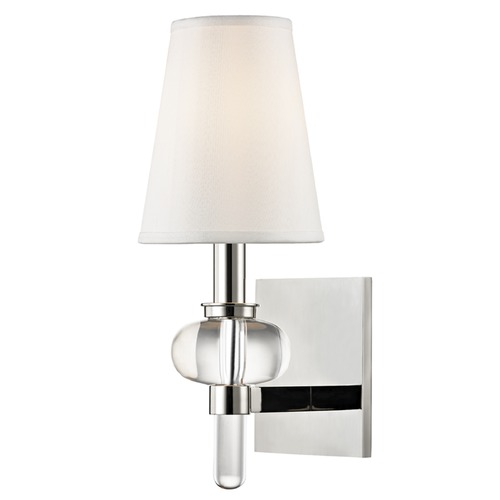 Hudson Valley Lighting Luna Polished Nickel Sconce by Hudson Valley Lighting 1900-PN