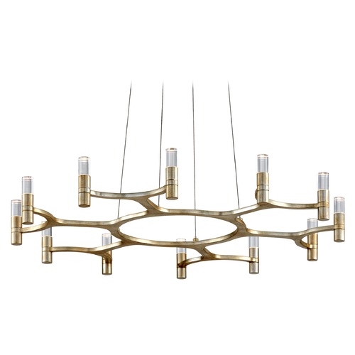 Corbett Lighting Nexus Silver Leaf LED Chandelier by Corbett Lighting 258-012