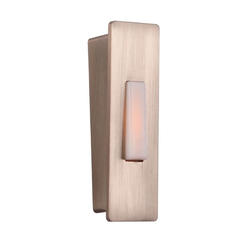 Surface Mount LED Beveled Doorbell Button in Brushed Polished Nickel by Craftmade Lighting