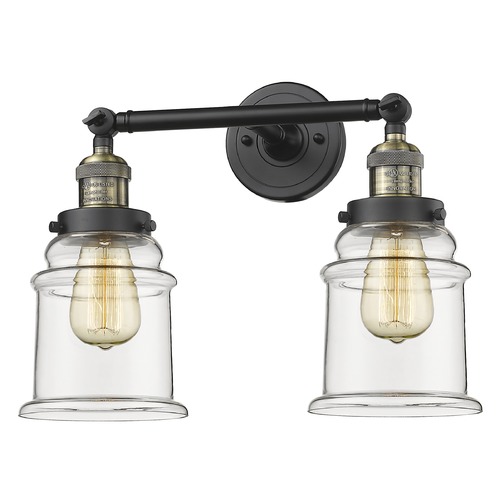 Innovations Lighting Innovations Lighting Canton Black Antique Brass Bathroom Light 208-BAB-G182