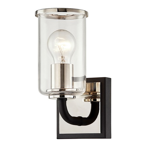 Troy Lighting Aeon Carbide Black & Polished Nickel Sconce by Troy Lighting B7681