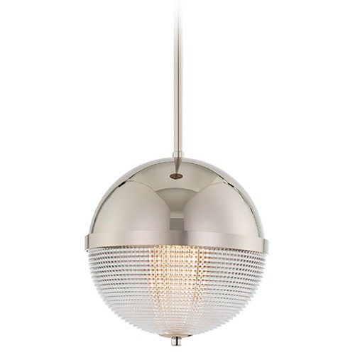 Portland 10-Inch LED Mini Pendant in Polished Nickel by Kalco Lighting
