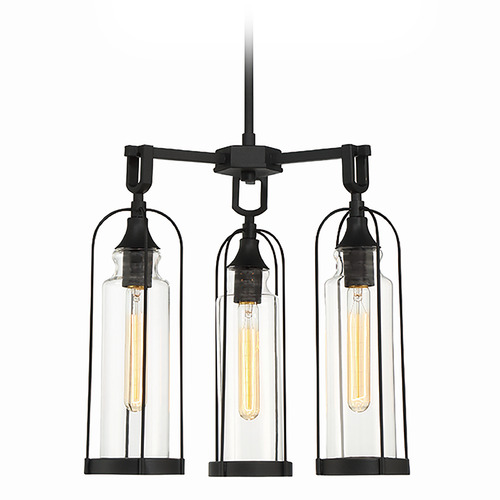 Eurofase Lighting Yasmin 3-Light Outdoor Chandelier in Satin Black by Eurofase Lighting 42728-016