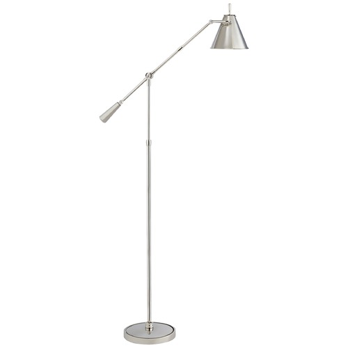 Visual Comfort Signature Collection Thomas OBrien Goodman Floor Lamp in Polished Nickel by Visual Comfort Signature TOB1536PN