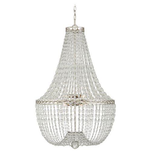 Visual Comfort Signature Collection E.F. Chapman Linfort Basket Chandelier in Nickel by Visual Comfort Signature CHC5271PNCG