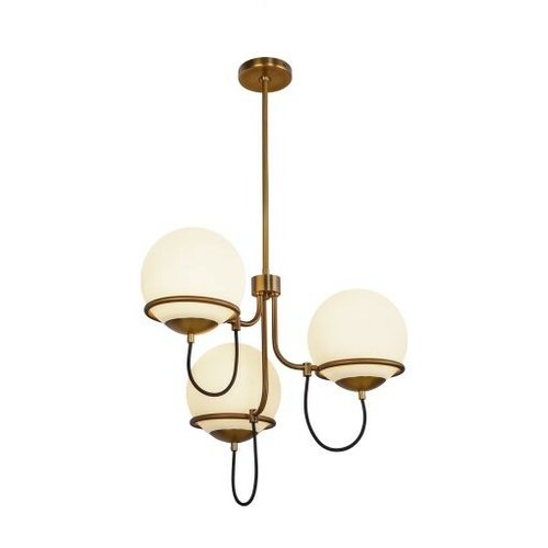 Alba 3-Light Chandelier in Aged Gold by Alora Lighting