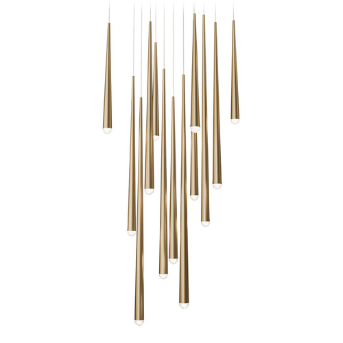 Modern Forms Cascade Aged Brass LED Multi-Light Pendant