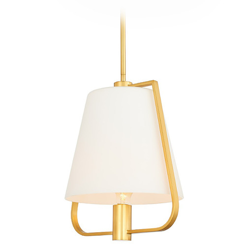 Kalco Lighting Kalco Lighting Marco Winter Brass Pendant Light with Conical Shade 516055WB