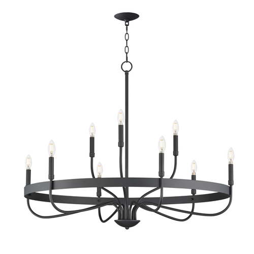 Frankie 9-Light Chandelier in Black by Maxim Lighting