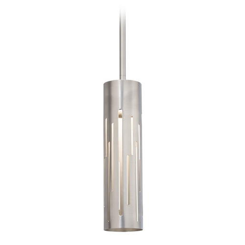 Kichler Lighting Kichler Lighting Brushed Nickel LED Mini-Pendant Light with Cylindrical Shade 42517NI