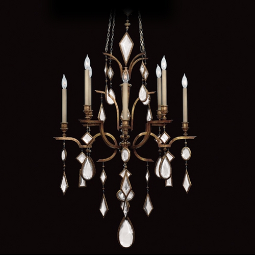 Fine Art Lamps Fine Art Lamps Encased Gems Bronze Patina Crystal Chandelier 708640-3ST