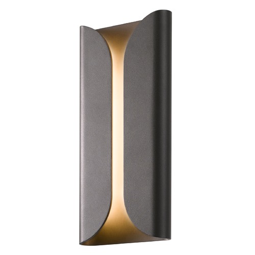 Folds Textured Bronze LED Outdoor Wall Light by Sonneman Lighting