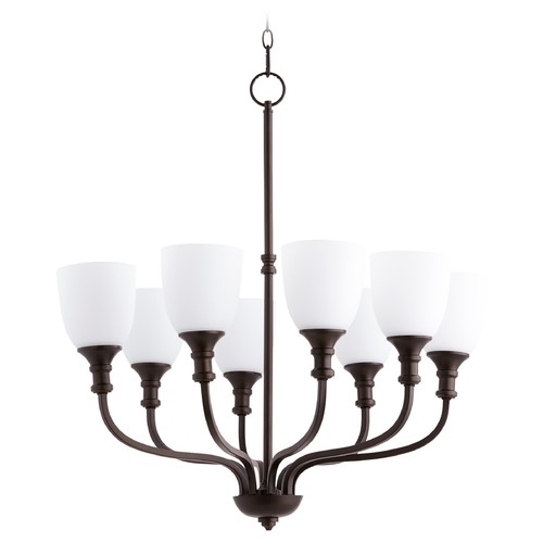 Quorum Lighting Richmond Oiled Bronze Chandelier by Quorum Lighting 6811-8-86