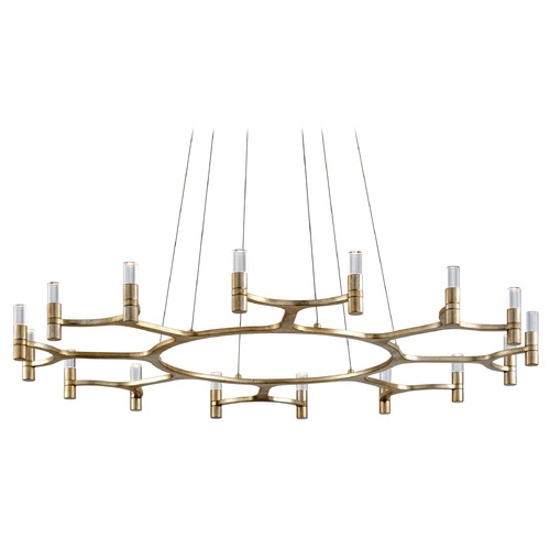 Nexus Silver Leaf LED Chandelier by Corbett Lighting