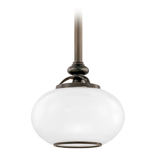 Canton Old Bronze Mini Pendant with Oval Shade by Hudson Valley Lighting