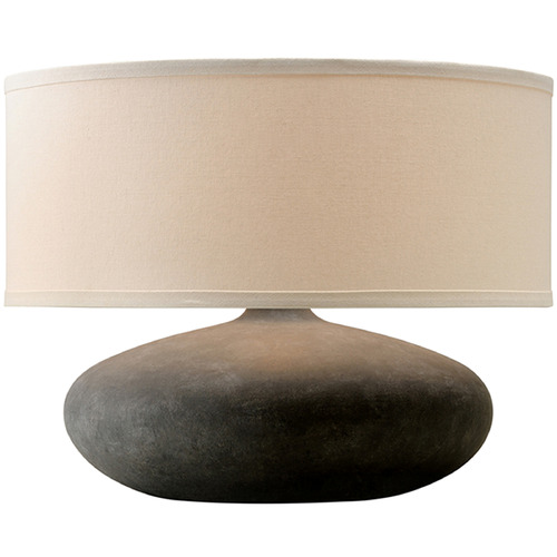 Troy Lighting Zen Graystone Table Lamp with Drum Shade