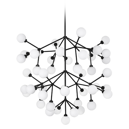 Visual Comfort Modern Collection Mara Grande LED Chandelier in Black with White by Visual Comfort Modern 700MRAGWB-LED927