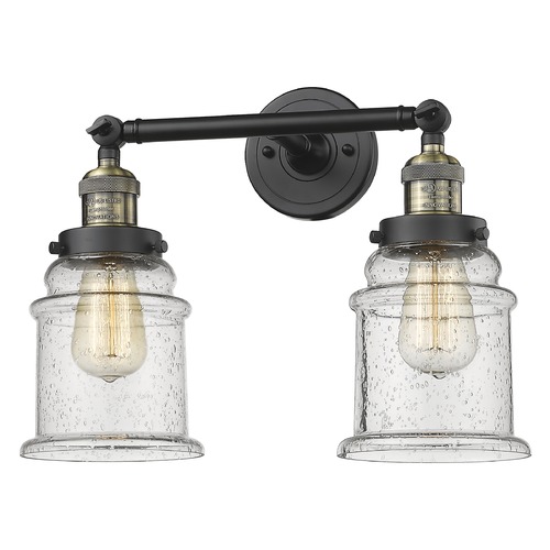 Innovations Lighting Innovations Lighting Canton Black Antique Brass Bathroom Light 208-BAB-G184