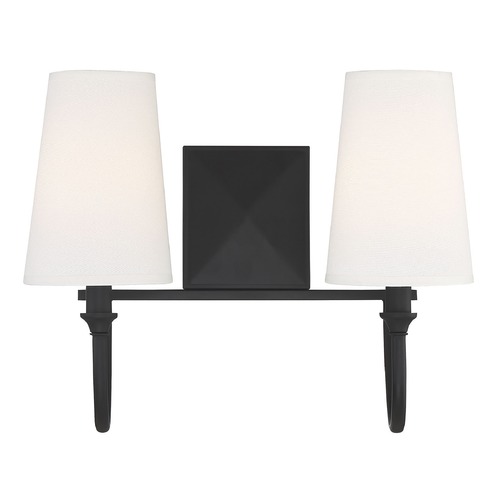 Cameron 15-Inch Matte Black Bathroom Light by Savoy House