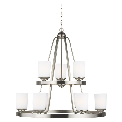 Kemal Brushed Nickel Chandelier by Generation Lighting