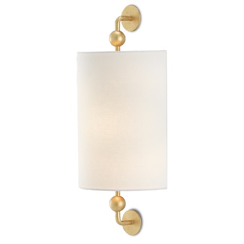 Currey and Company Lighting Currey and Company Tavey Gold Leaf Sconce 5900-0031