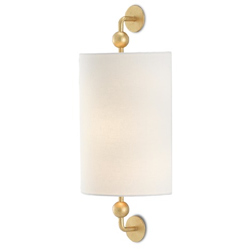 Currey and Company Tavey Gold Leaf Sconce
