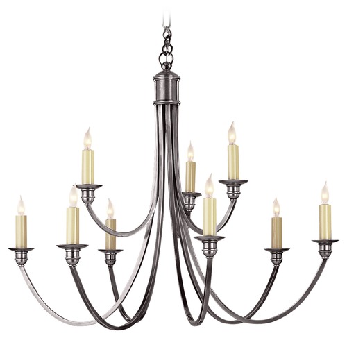 Visual Comfort Signature Collection Eric Cohler Venetian Chandelier in Antique Silver by Visual Comfort Signature SC5002AS