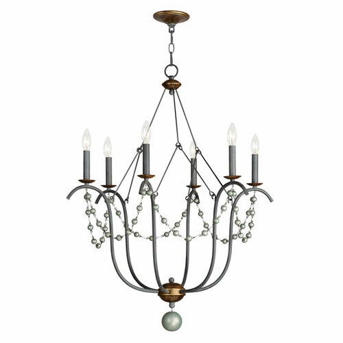 Formosa 6-Light Chandelier in Golden Noir by Maxim Lighting