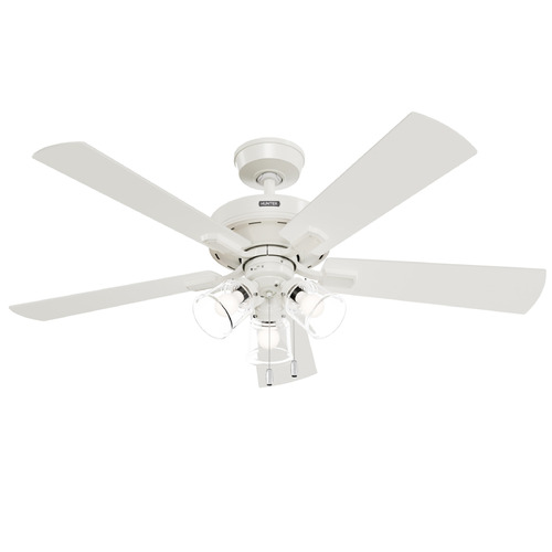 Hunter Fan Company Hunter Fan Company Crestfield Fresh White LED Ceiling Fan with Light 52535