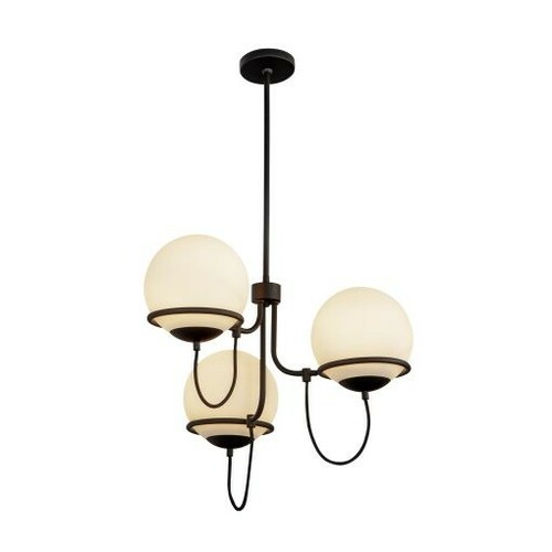 Alba 3-Light Chandelier in Matte Black by Alora Lighting