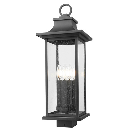 Z-Lite Tiberius Black Post Light