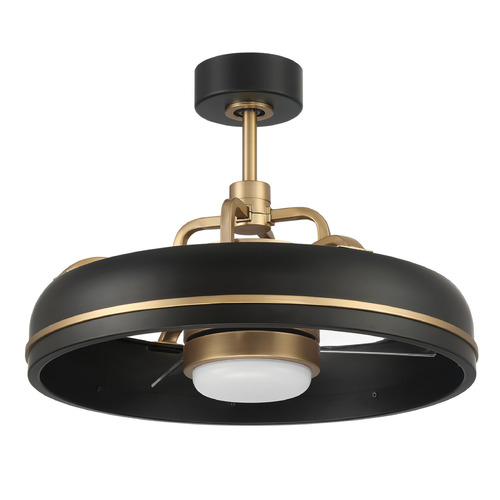 Craftmade Lighting Craftmade Lighting Taylor Flat Black/satin Brass LED Ceiling Fan with Light TYL24FBSB3-NWF