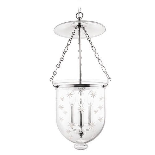 Hudson Valley Lighting Hampton Pendant in Polished Nickel by Hudson Valley Lighting 254-PN-C3
