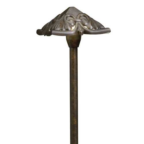 Kichler Lighting Pierced Scrollwork 12V Path Light in Textured Tannery Bronze by Kichler Lighting 15437TZT