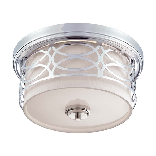 Modern Flush Mount in Polished Nickel by Nuvo Lighting