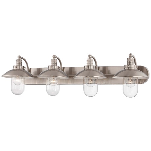 Downtown Edison Brushed Nickel Bathroom Light by Minka Lavery