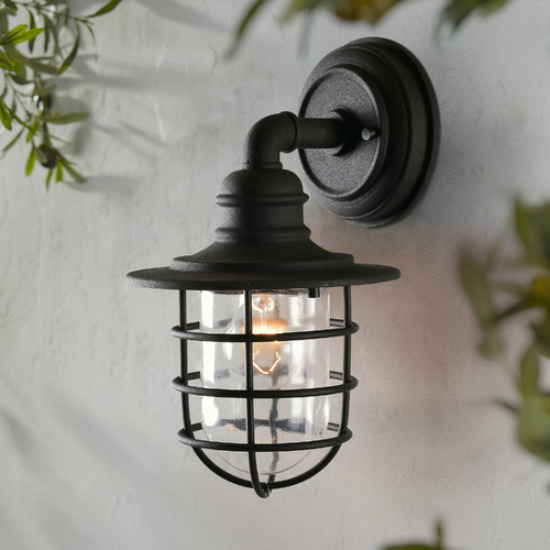 Kenroy Home Lighting Eli Sandy Black Outdoor Wall Light by Kenroy Home 93666BL