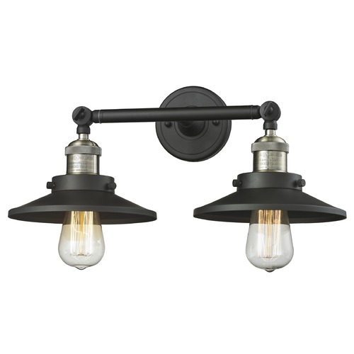 Innovations Lighting Innovations Lighting Railroad Black Antique Brass Bathroom Light 208-BAB-M6