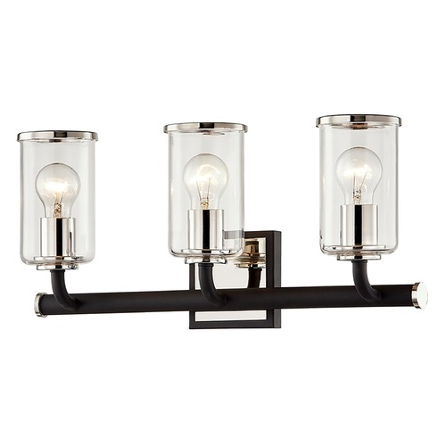 Aeon 20-Inch Carbide Black & Polished Nickel Bathroom Light by Troy Lighting