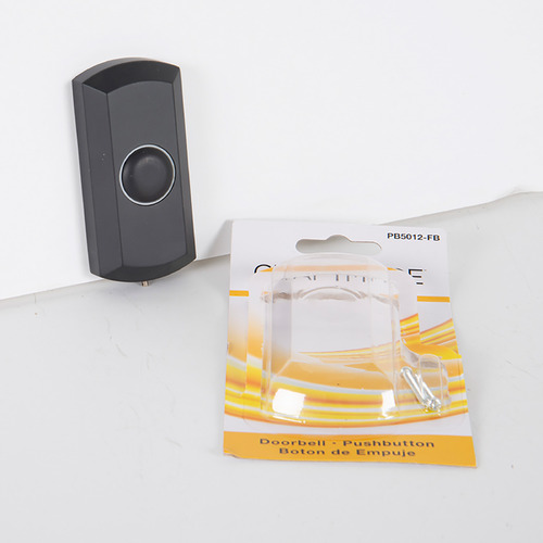 Craftmade Lighting Push Button Flat Black LED Doorbell Button by Craftmade Lighting PB5012-FB