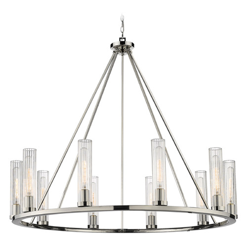 Beau Polished Nickel Chandelier by Z-Lite