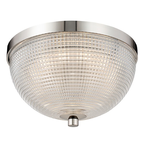 Kalco Lighting Portland 10-Inch LED Flush Mount in Polished Nickel by Kalco Lighting 512141PN